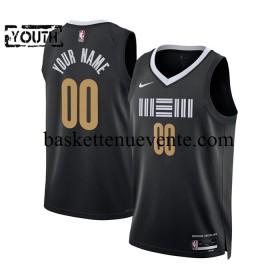 Maillot Basket Memphis Grizzlies Personnalisé 2023-2024 Nike City Edition Noir Swingman - Enfant
